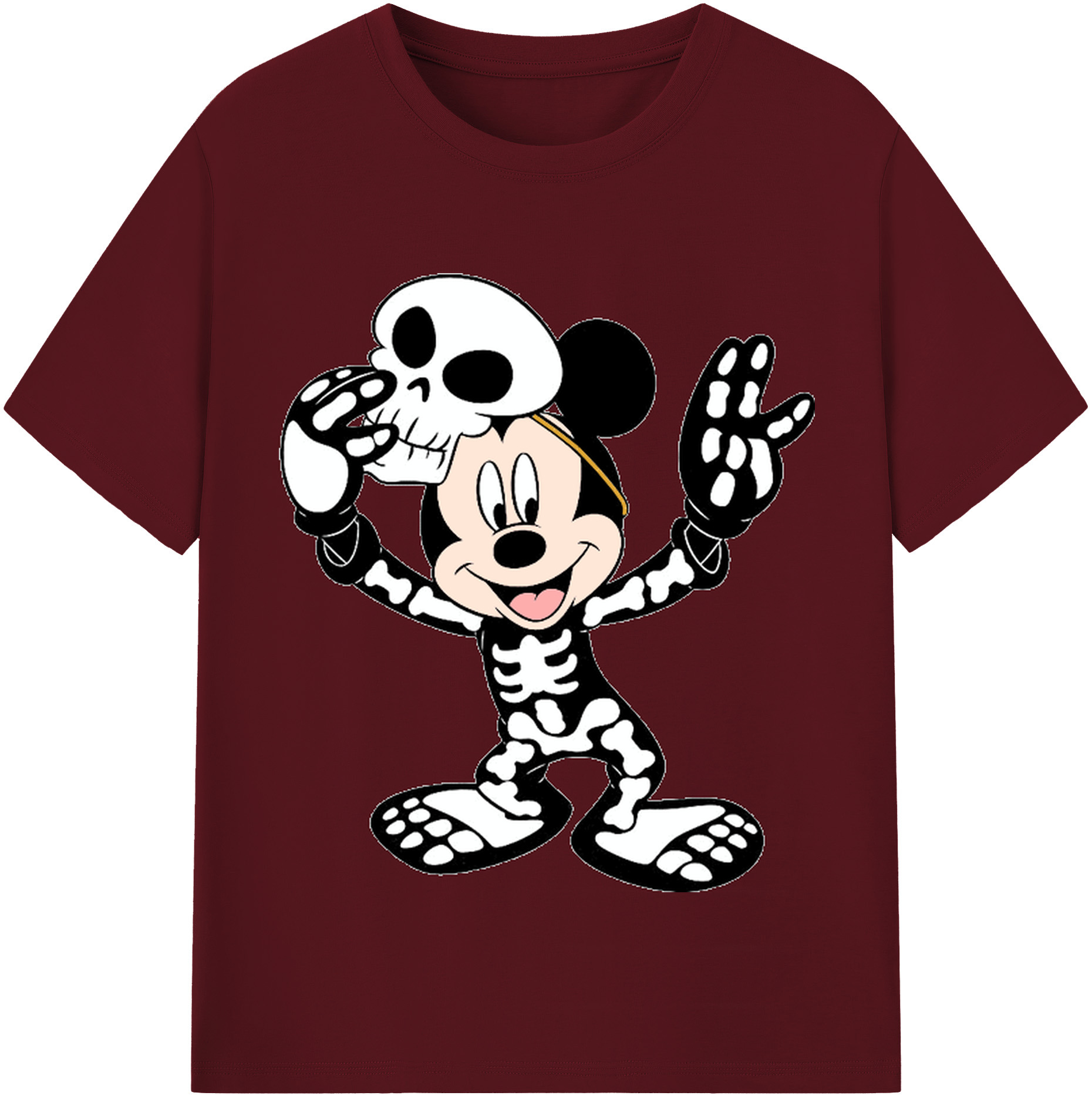 （画像用） ミッキーマウス Mickey Mouse 綿100％半袖Tシャツ（フロントプリント）